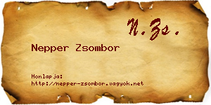 Nepper Zsombor névjegykártya