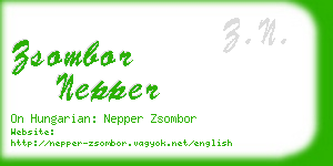 zsombor nepper business card